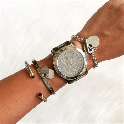 michael kors silver boyfriend watch|More.